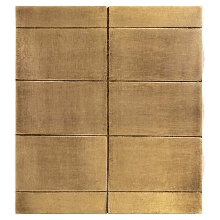 Collada Brass Cladded 3 Drawer Bedside Cabinet