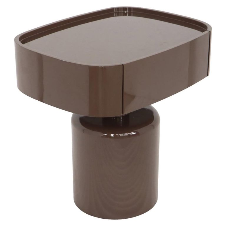 Romee Bedside Table - 1 Drawer - Oval - Chestnut