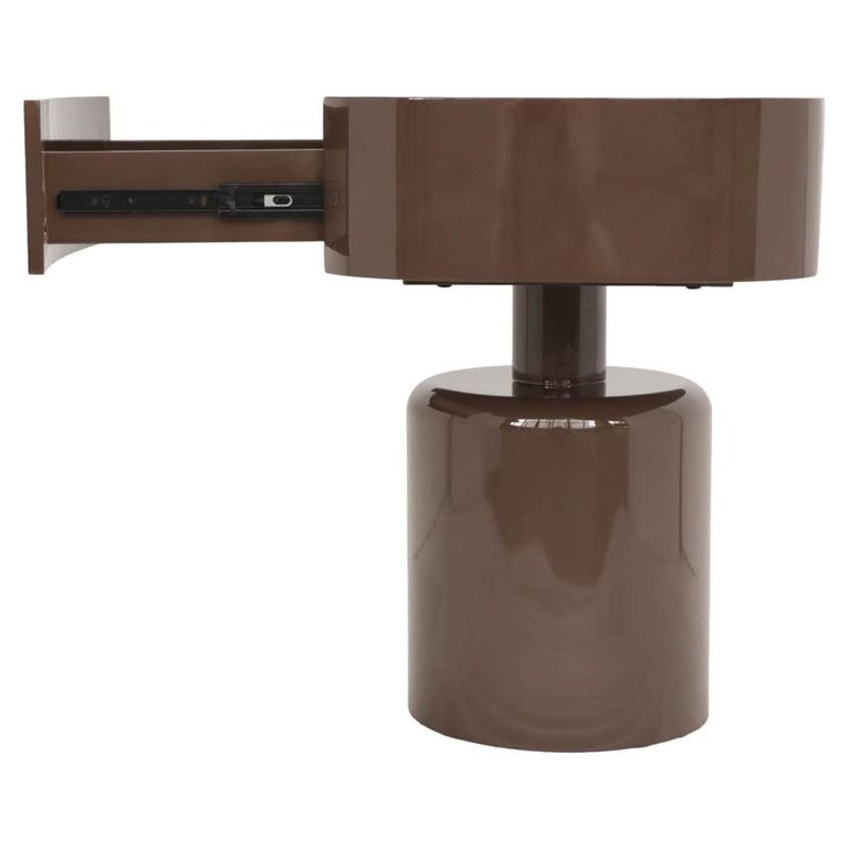 Romee Bedside Table - 1 Drawer - Oval - Chestnut