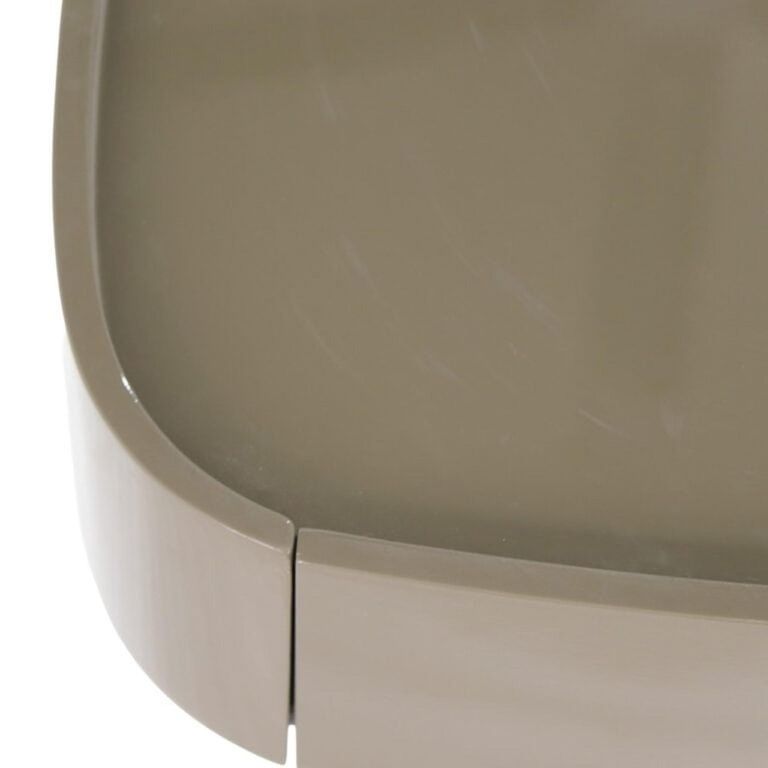 Romee Bedside Table - 1 Drawer - Oval - Clay Green