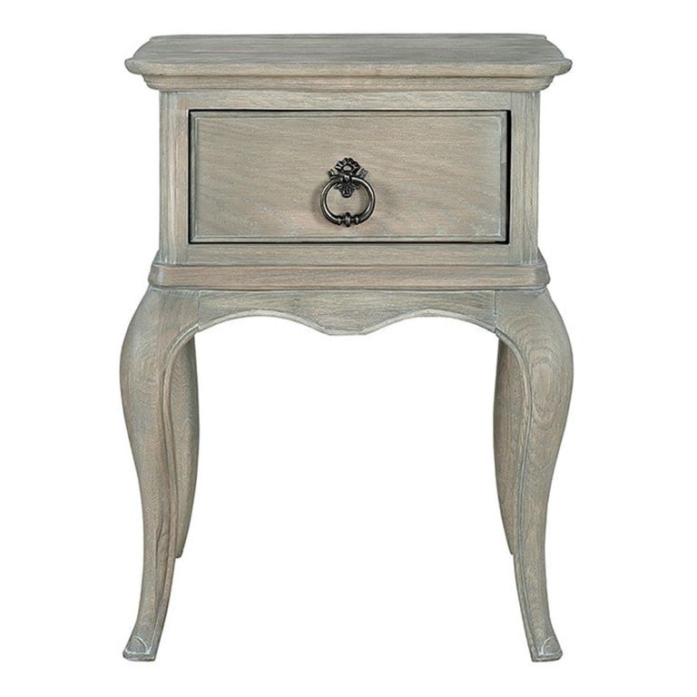 Camille Bedside Table - 1 Drawer - Grey Oak