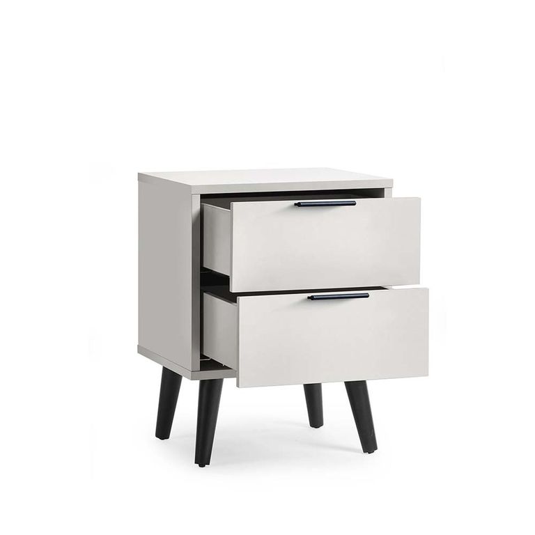 Alba Grey Bedside Cabinet - 2 Drawer