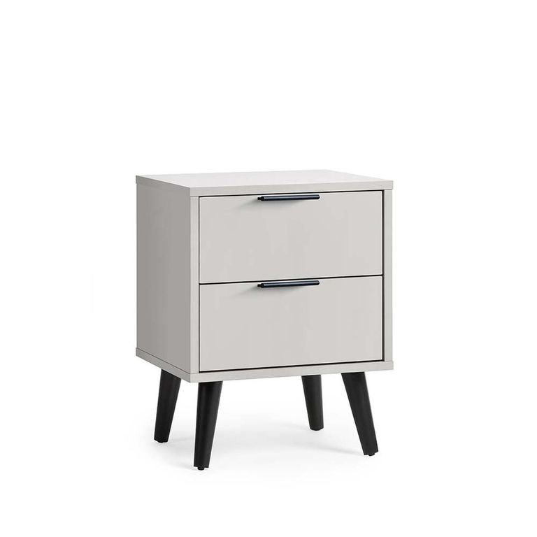 Alba Grey Bedside Cabinet - 2 Drawer