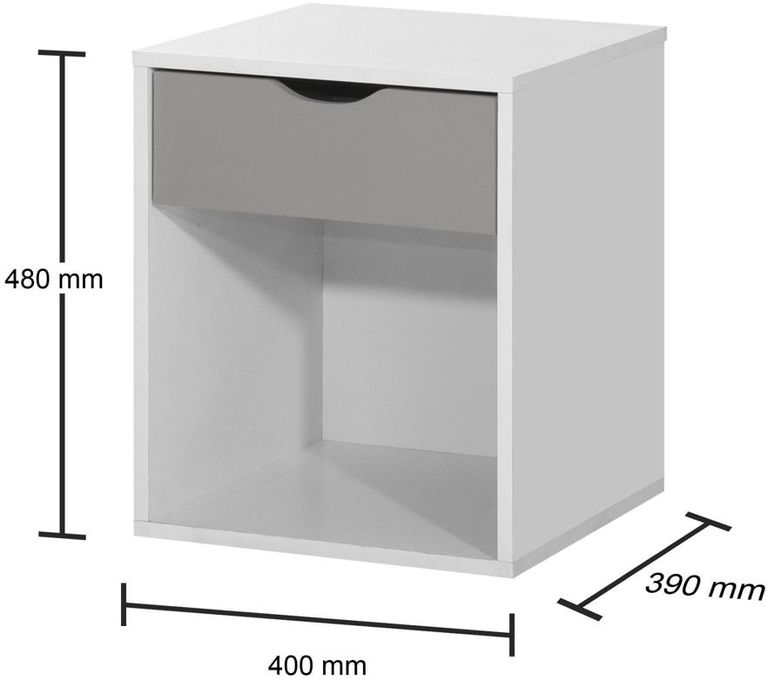 Allen 1 Drawer Bedside Cabinet - Variant Available