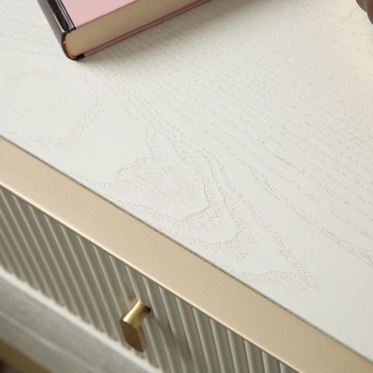 Amelie Bedside Cabinet - 2 Drawer - Cream Elm