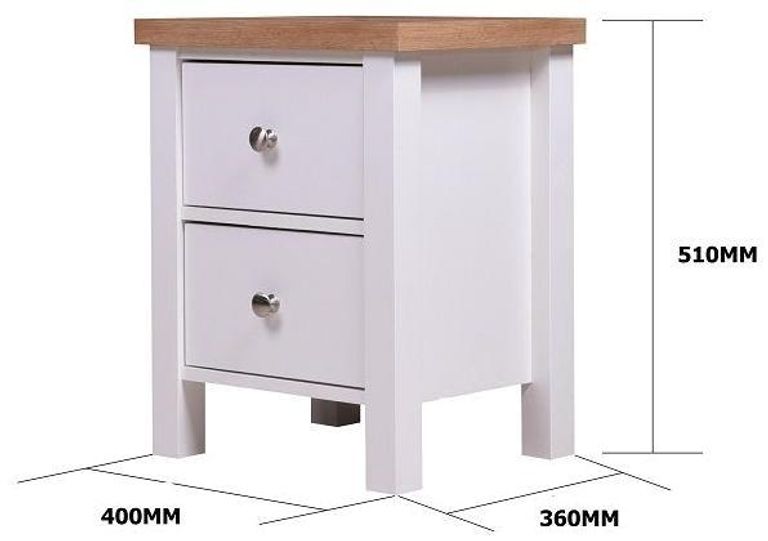 Arthur White 2 Drawer Bedside Cabinet