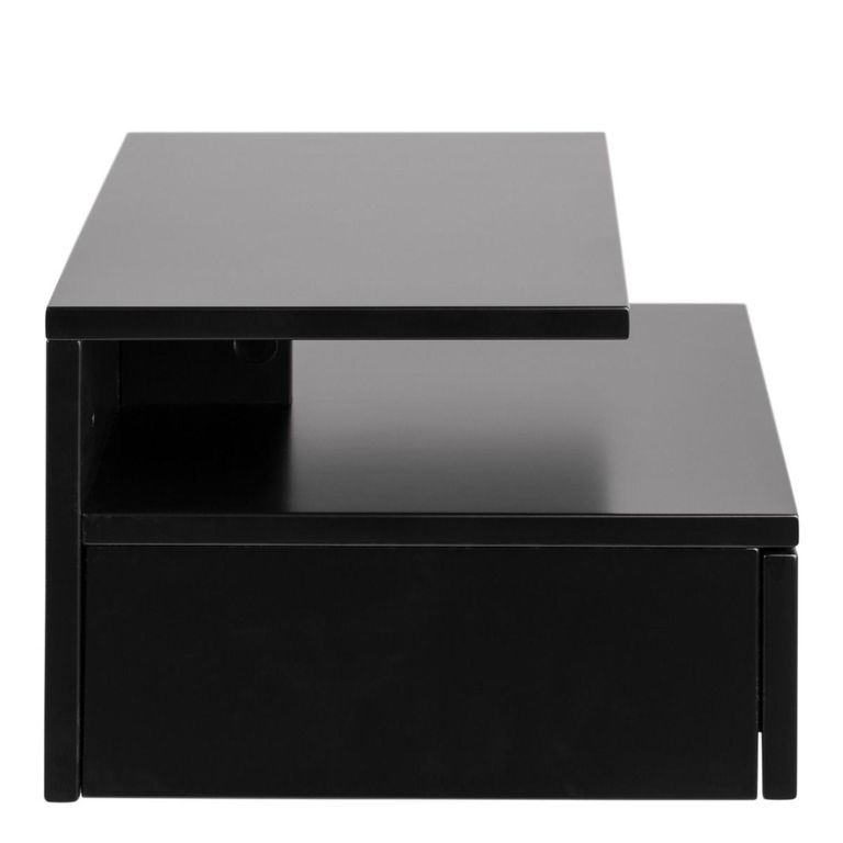 Ashlan Black 1 Drawer Floating Bedside Table