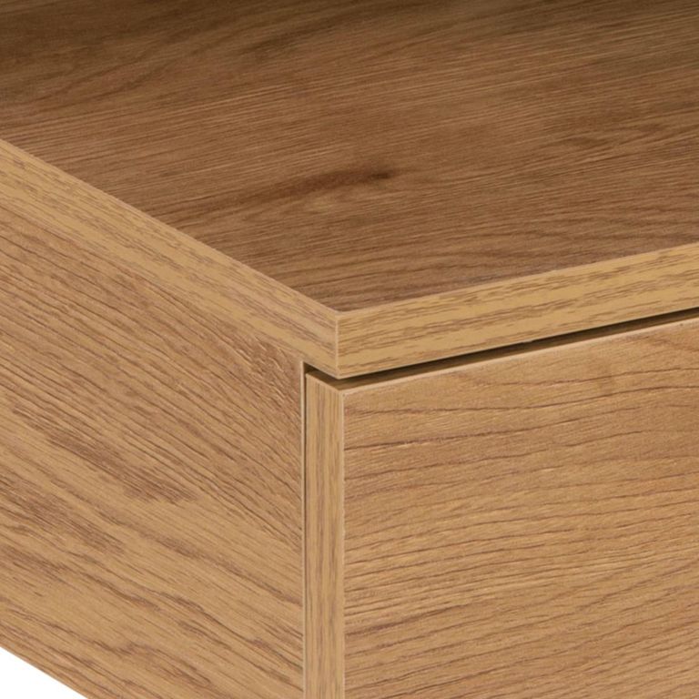 Ashlan Oak  1 Drawer Floating Bedside Table