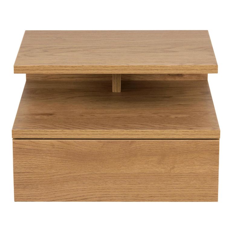 Ashlan Bedside Table - 1 Drawer - Wall Mounted - Floating - Oak
