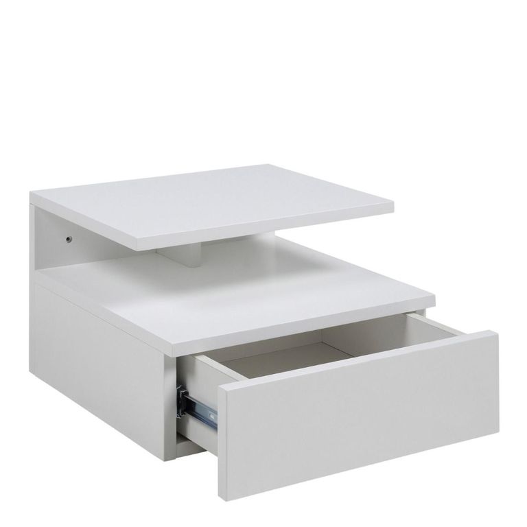 Ashlan White 1 Drawer Floating Bedside Table