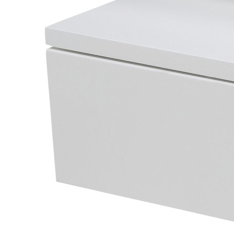 Ashlan White 1 Drawer Floating Bedside Table