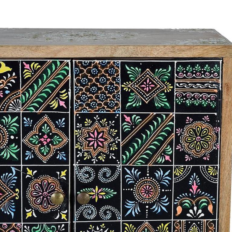 Auxiliary Bedside Cabinet - Mango Wood - Painted - 2 Door