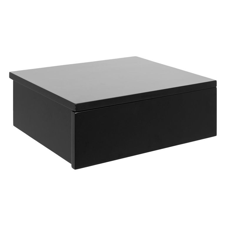 Avignon Bedside Table - 1 Drawer - Wall Mounted - Floating - Black Painted