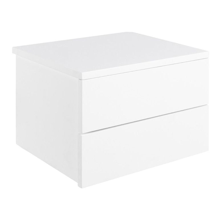 Avignon White 2 Drawer Floating Bedside Table