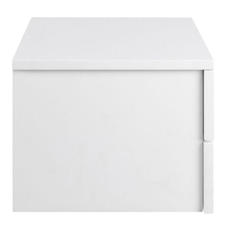 Avignon White 2 Drawer Floating Bedside Table
