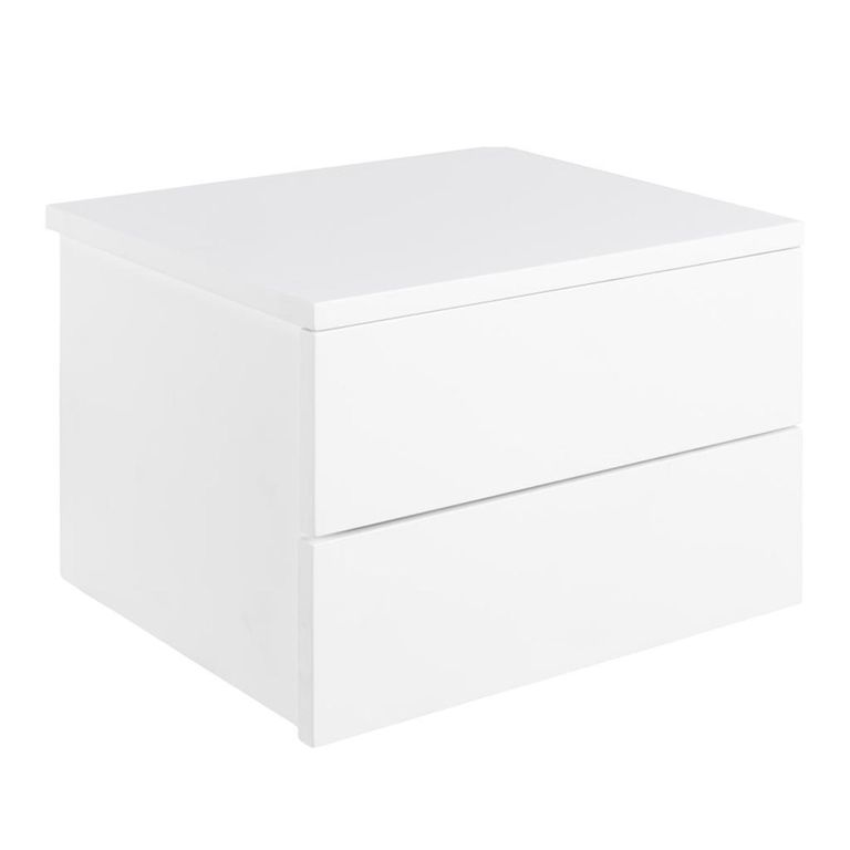 Avignon Bedside Table - 2 Drawer - Wall Mounted - Floating - White Painted