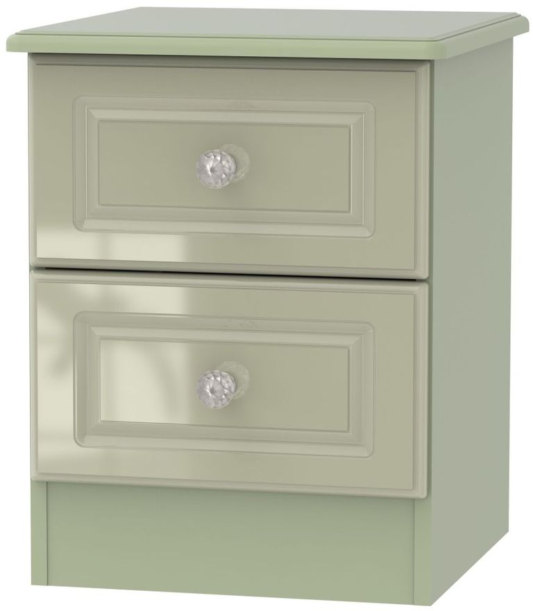 Balmoral Mushroom 2 Drawer Bedside Cabinet