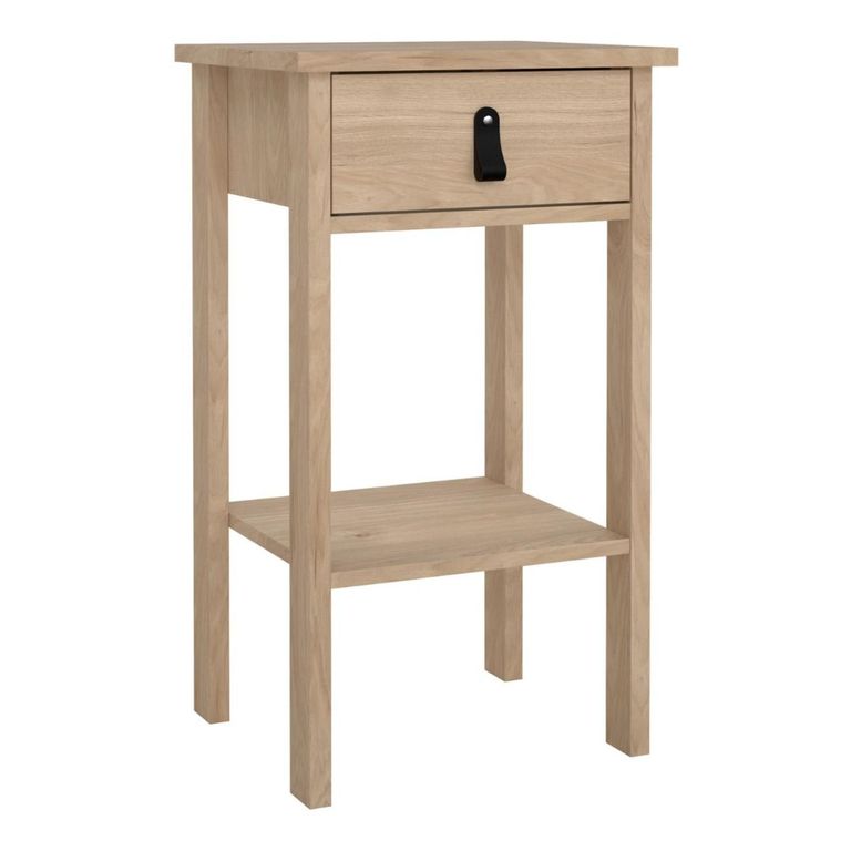 Barcelona Jackson Hickory Oak 1 Drawer Bedside Table