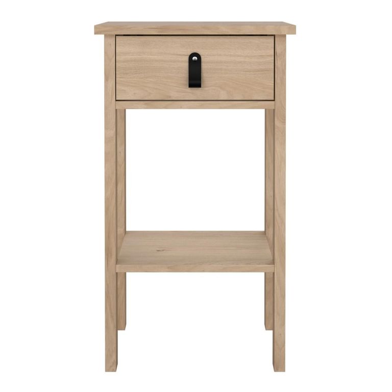 Barcelona Jackson Hickory Oak 1 Drawer Bedside Table