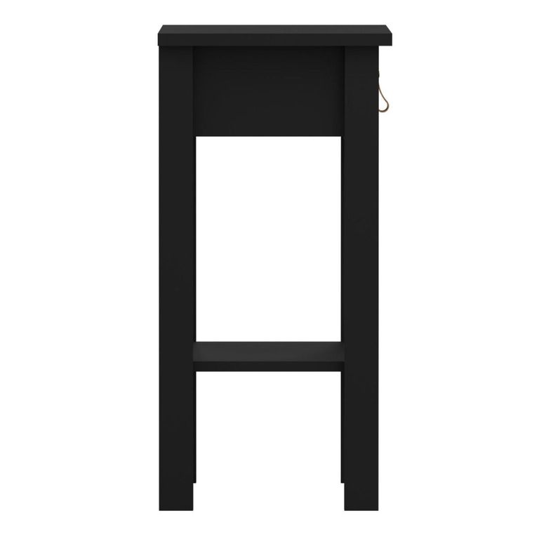 Barcelona Matt Black 1 Drawer Bedside Table