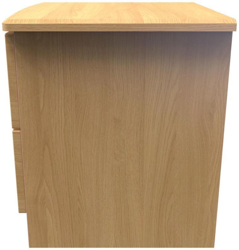 Bella Oak Effect 2 Drawer Bedside Cabinet