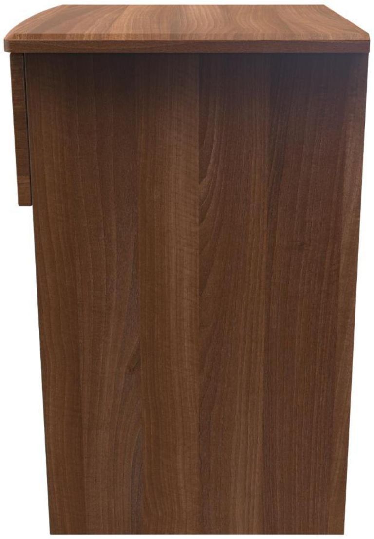 Bella Walnut Effect 1 Drawer Bedside Cabinet