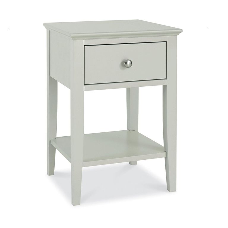 Ashby Soft Grey Bedside Table - 1 Drawer