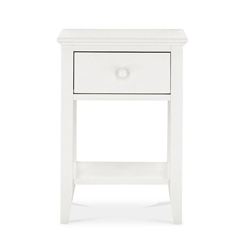 Ashby White Bedside Table - 1 Drawer