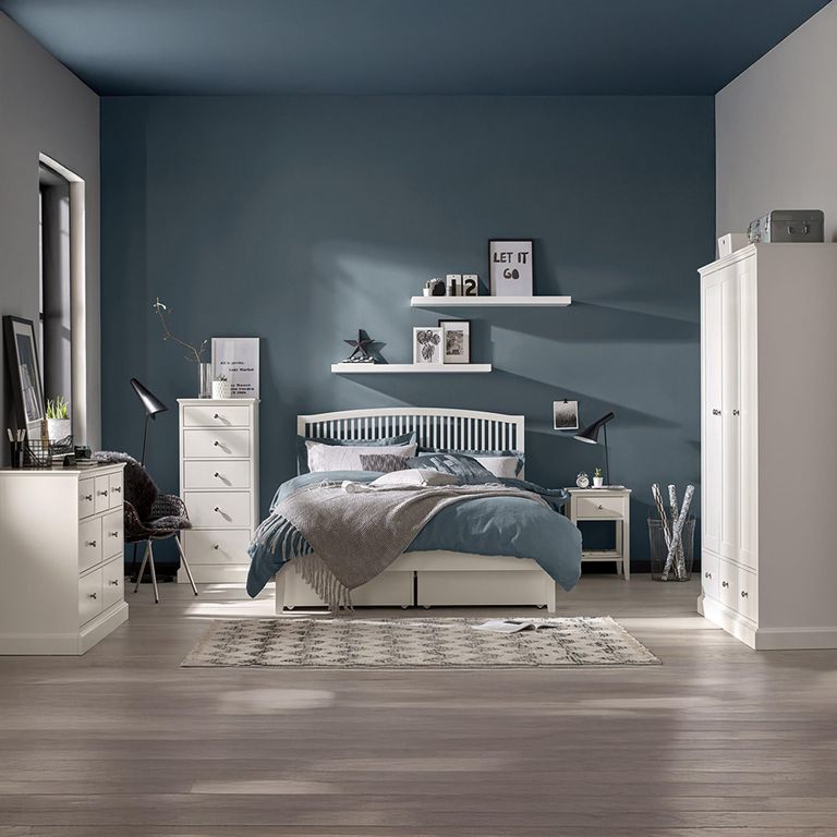 Ashby White Bedside Table - 1 Drawer