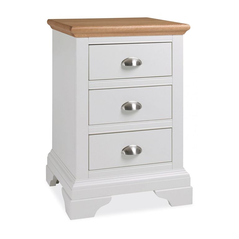 Hampstead Two Tone Bedside Cabinet - 3 Drawer