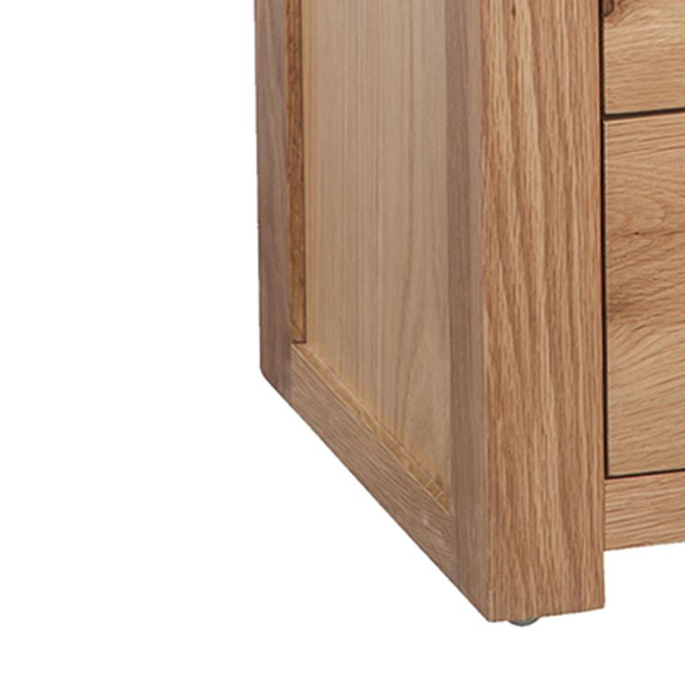 Moderna Bedside Cabinet - 3 Drawer - Oak