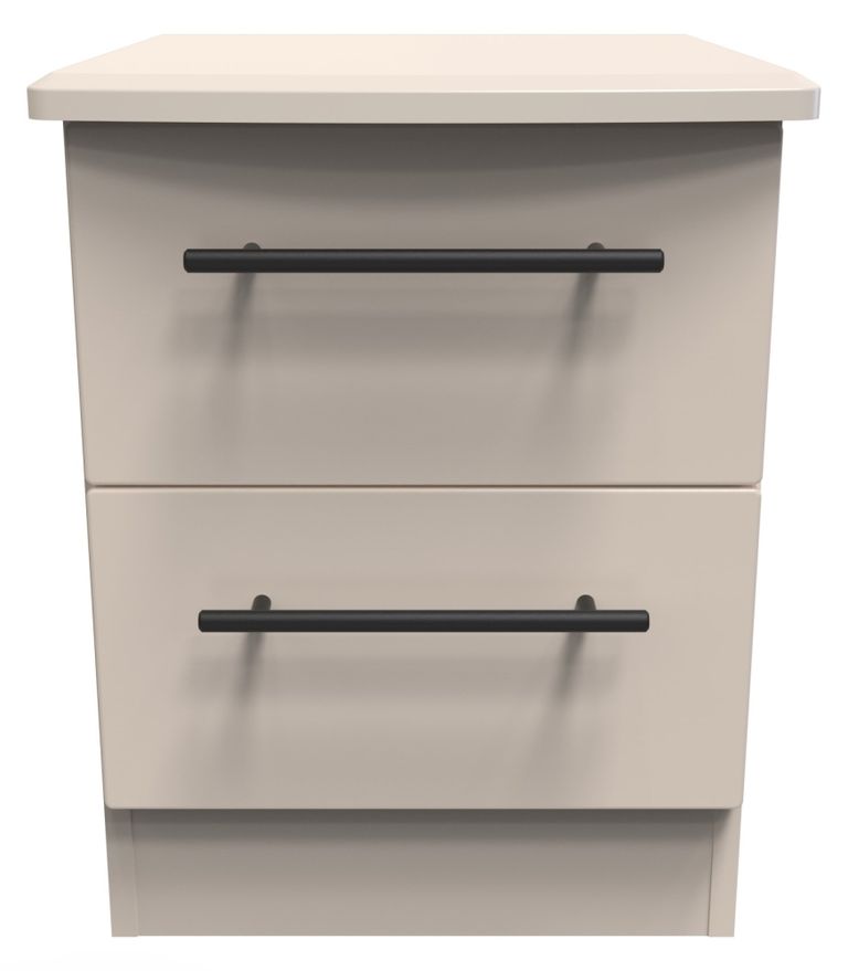 Beverley Cashmere 2 Drawer Bedside Cabinet