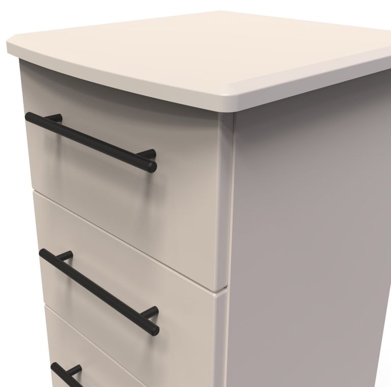 Beverley Cashmere 3 Drawer Bedside Cabinet