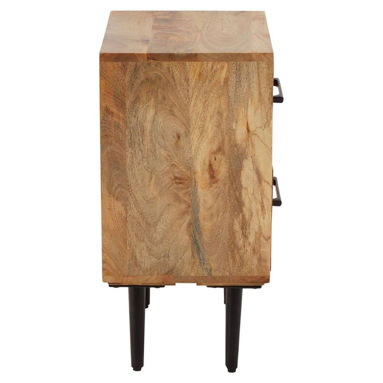 Boho Bedside Cabinet - 2 Drawer - Mango Wood