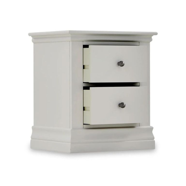 Bordeaux Bedside Cabinet - 2 Drawer - Cotton