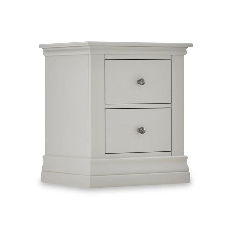 Bordeaux Bedside Cabinet - 2 Drawer - Cotton