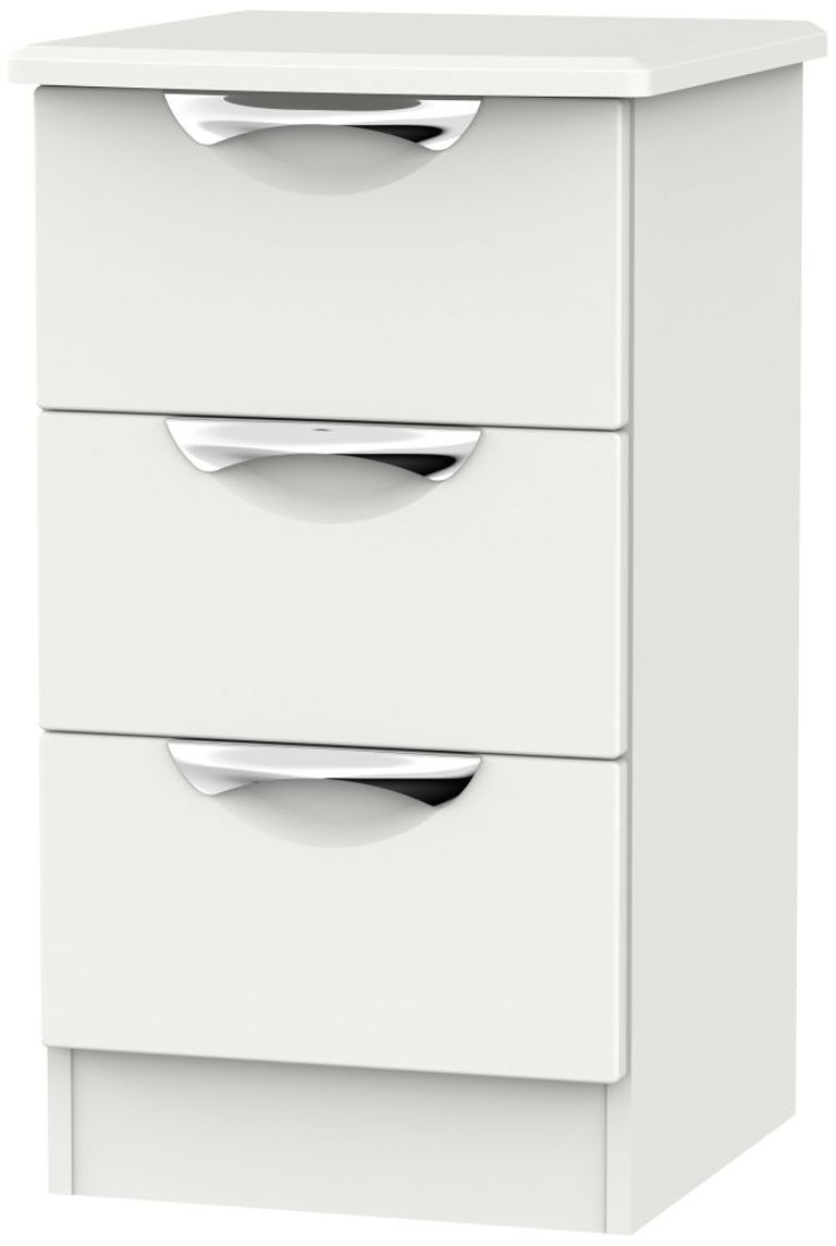 Camden Grey 3 Drawer Bedside Cabinet