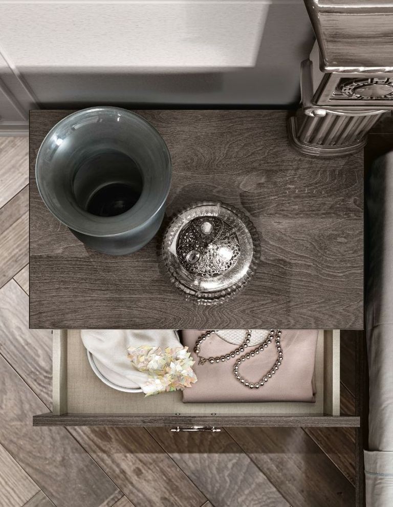 Nabucco Bedside Cabinet - 2 Drawer - Silver Birch