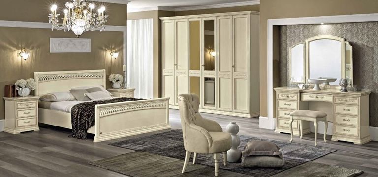 Torriani Bedside Cabinet - 3 Drawer - Ivory