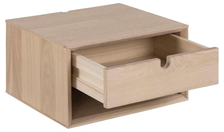Century Bedside Cabinet - 1 Drawer - Floating - Oak