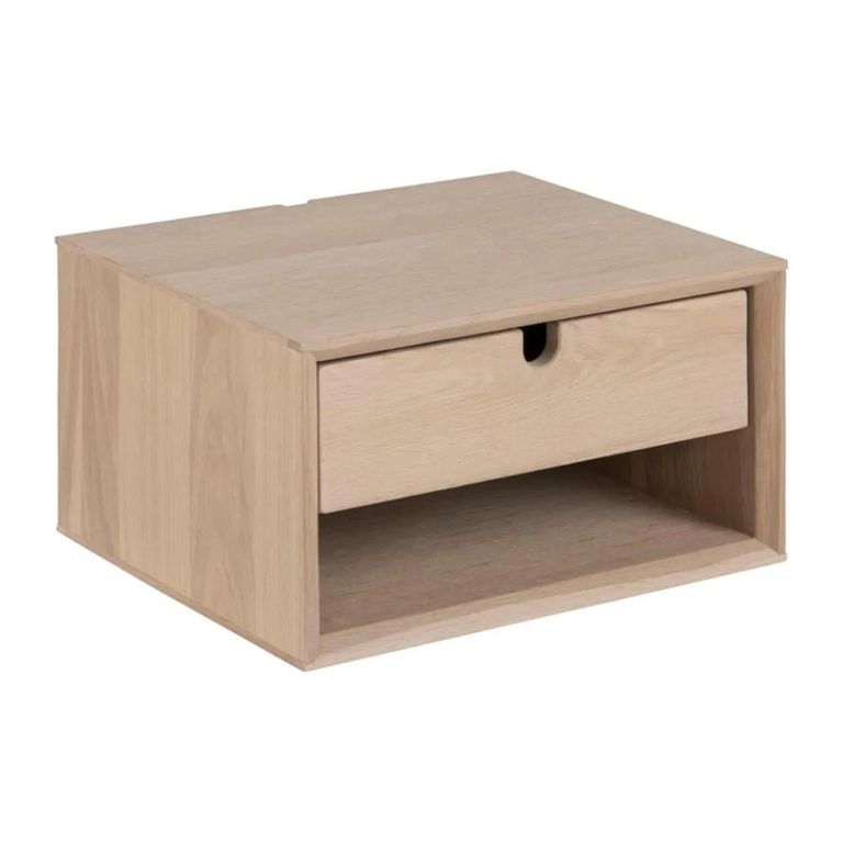 Century Bedside Table - 1 Drawer - Wall Mounted - Floating - Oak
