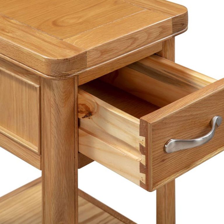 Clarion Bedside Table - 1 Drawer - Oak