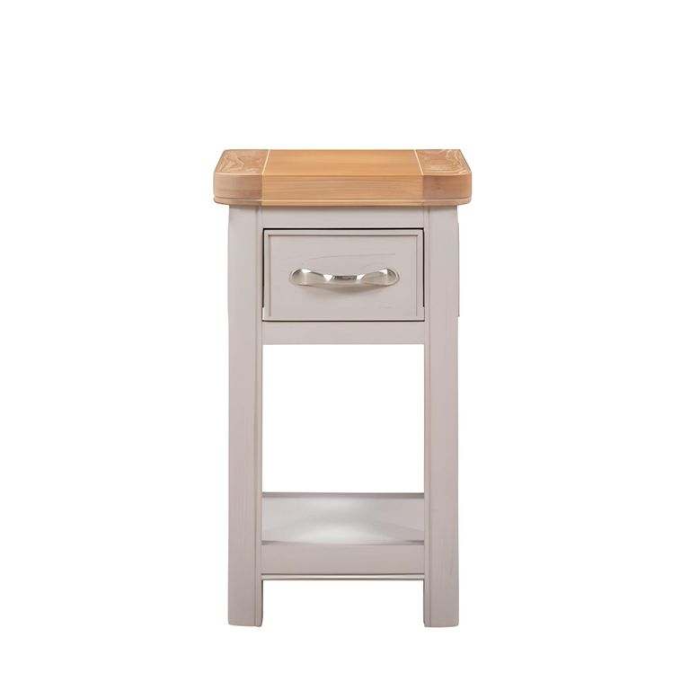 Clarion Bedside Table - 1 Drawer - Oak and Grey