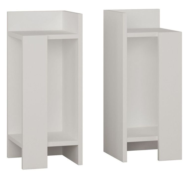Clearance - Bolivia White Bedside Cabinet (Set of 2)