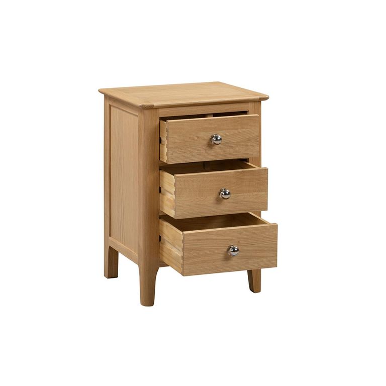 Cotswold Bedside Cabinet - 3 Drawer - Oak