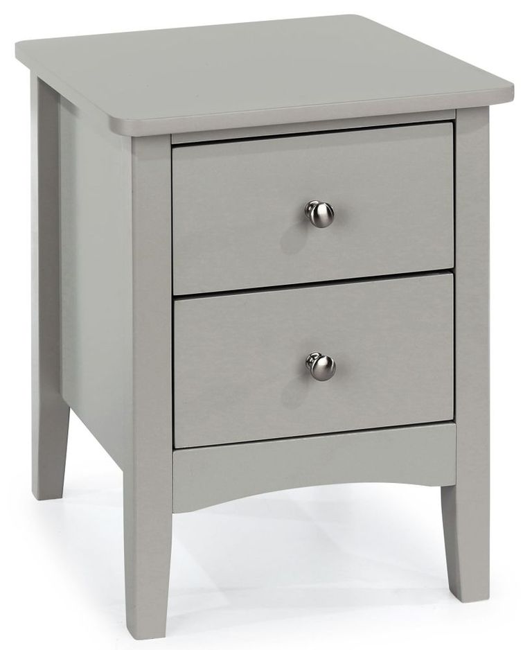 Como Grey Painted 2 Petite Drawer Bedside Cabinet