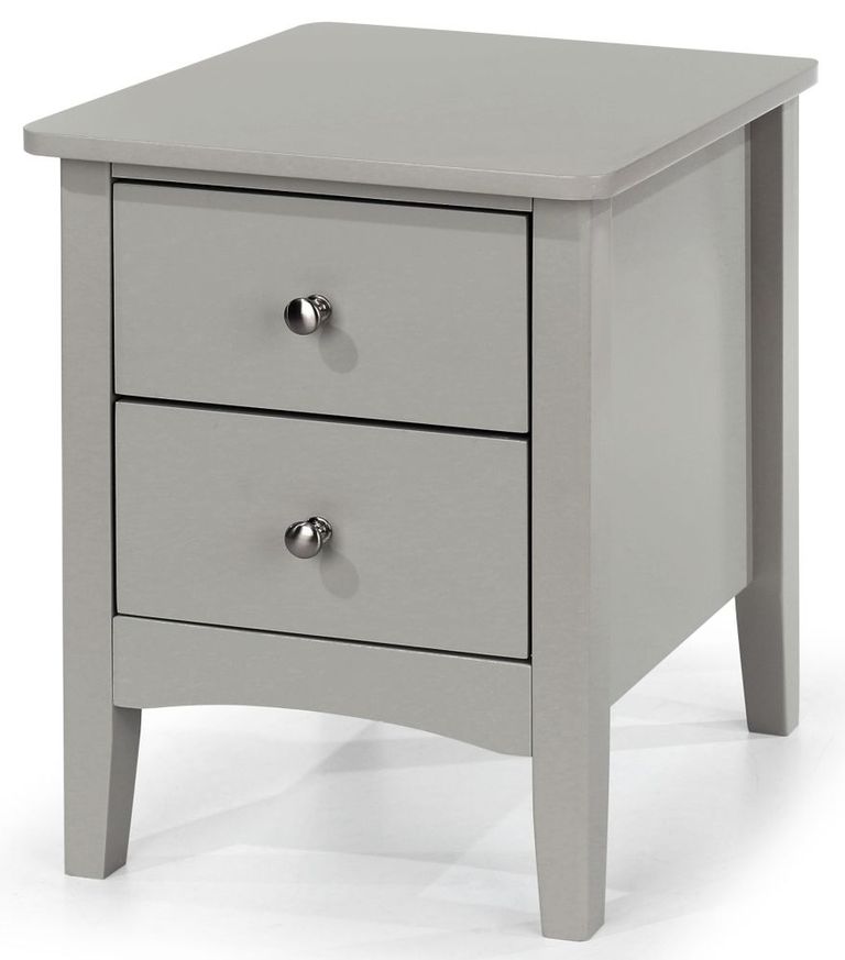 Como Grey Painted 2 Petite Drawer Bedside Cabinet