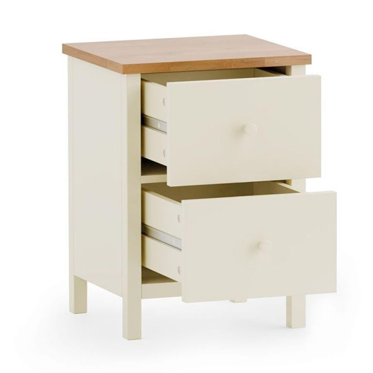Coxmoor Bedside Cabinet - 2 Drawer - Ivory