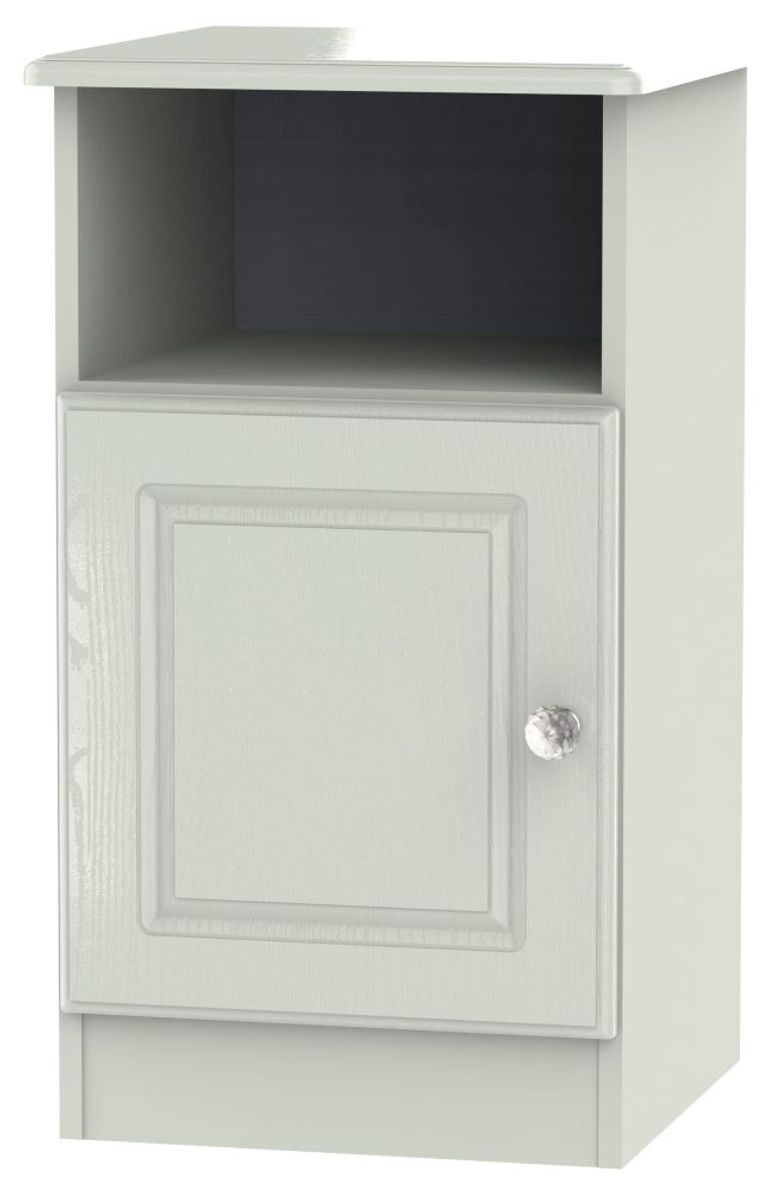 Crystal Cashmere 1 Door Bedside Cabinet
