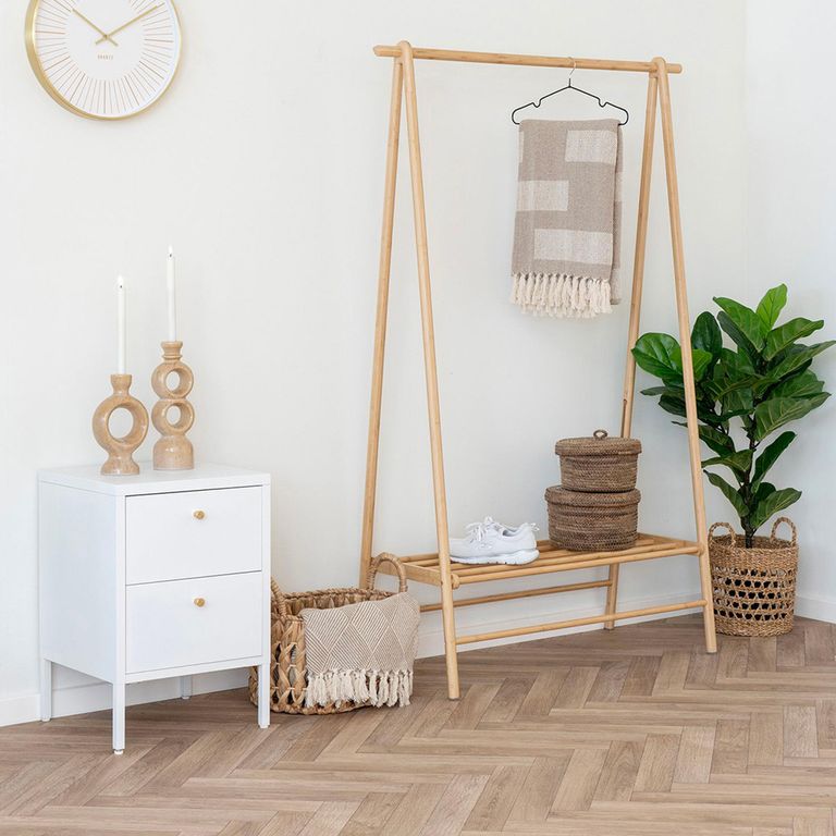 Dalby Bedside Cabinet - 2 Drawer - Metal - White